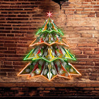 Sparkling 3d Snowflake Christmas Tree LED neon sign product image