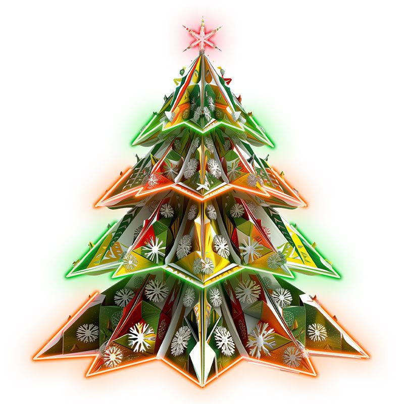 Sparkling 3d Snowflake Christmas Tree LED neon sign product image