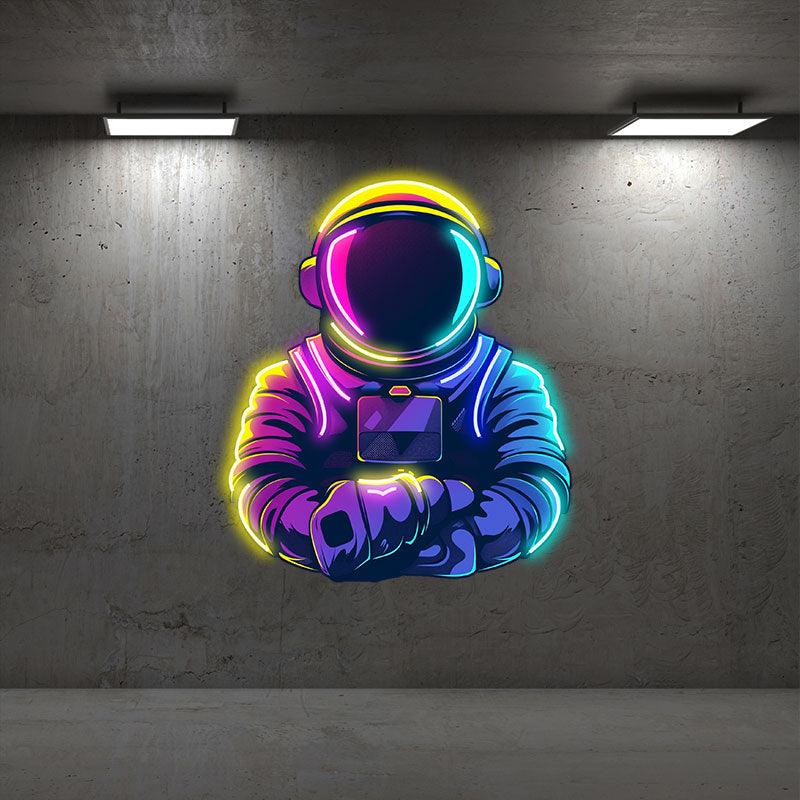 Astronaut's Warm Moment: Interstellar LED neon sign product image