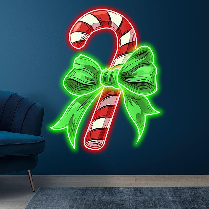 Good Wishes: Green Bow Tie Decorated LED neon sign product image