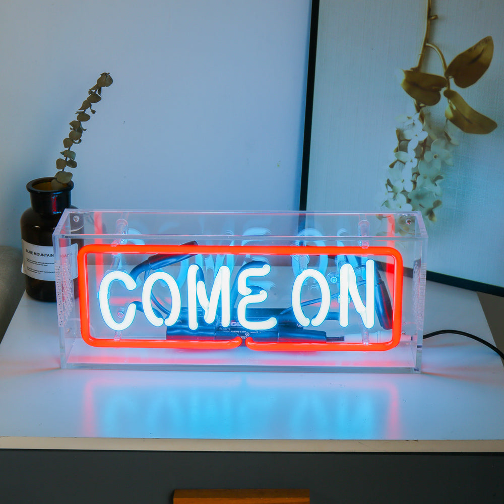 Come On" Neon Lighting Sign Table Box LED neon sign product image