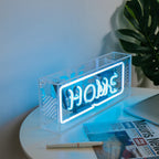 Ice Blue Lighting"home" Home LED neon sign product image