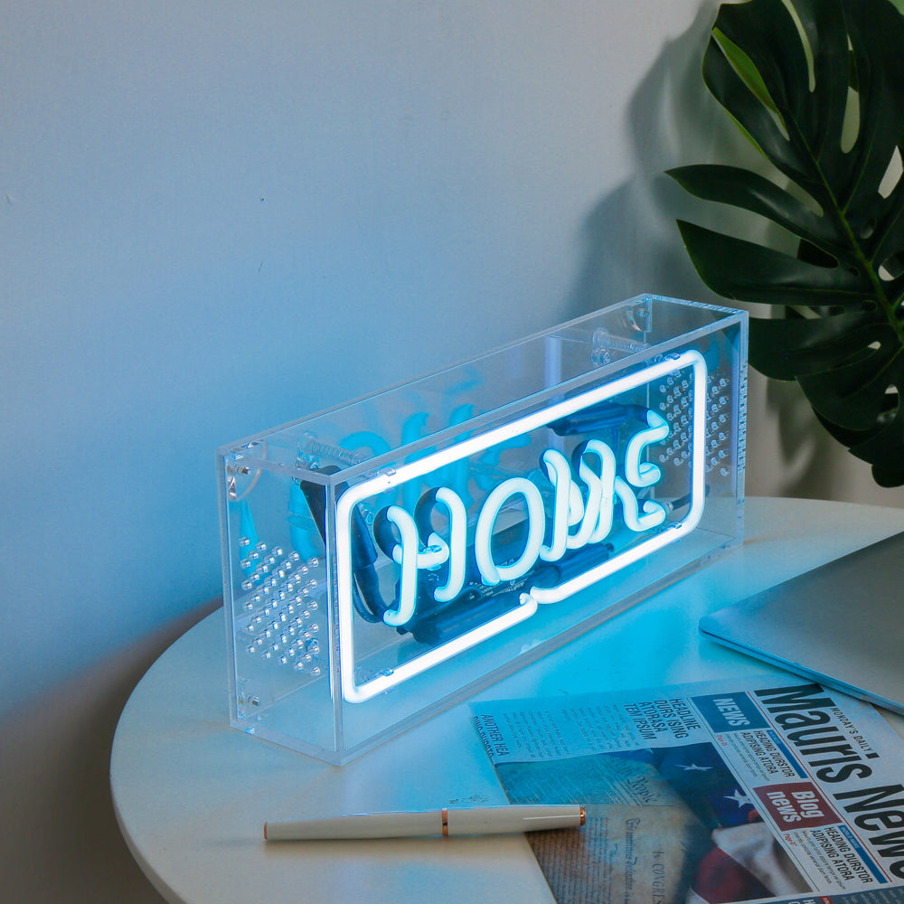 Ice Blue Lighting"home" Home LED neon sign product image
