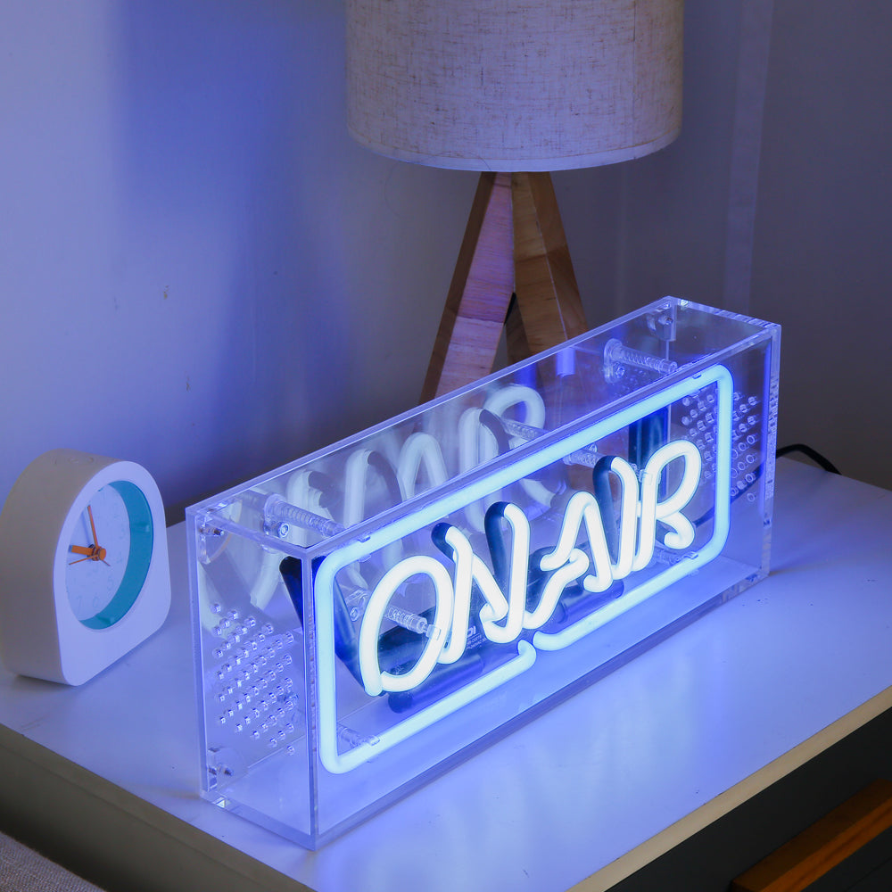 On Air" Ice Bule Lighting Table Box LED neon sign product image