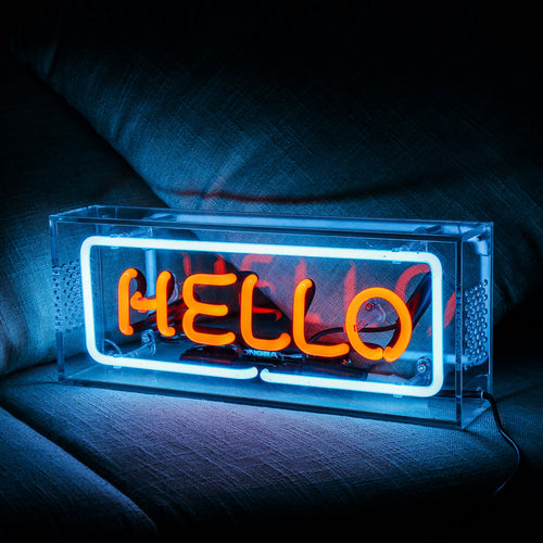 Hello" for Bar Table Standing Glass LED neon sign product image