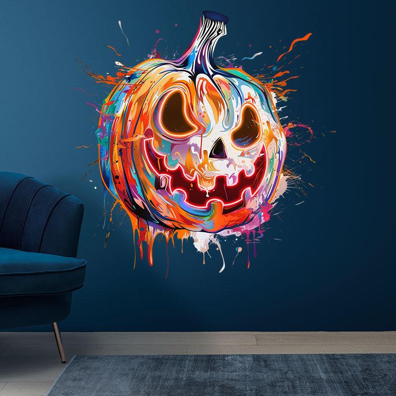 Colorful Pumpkin Face Light Spooky LED LED neon sign product image