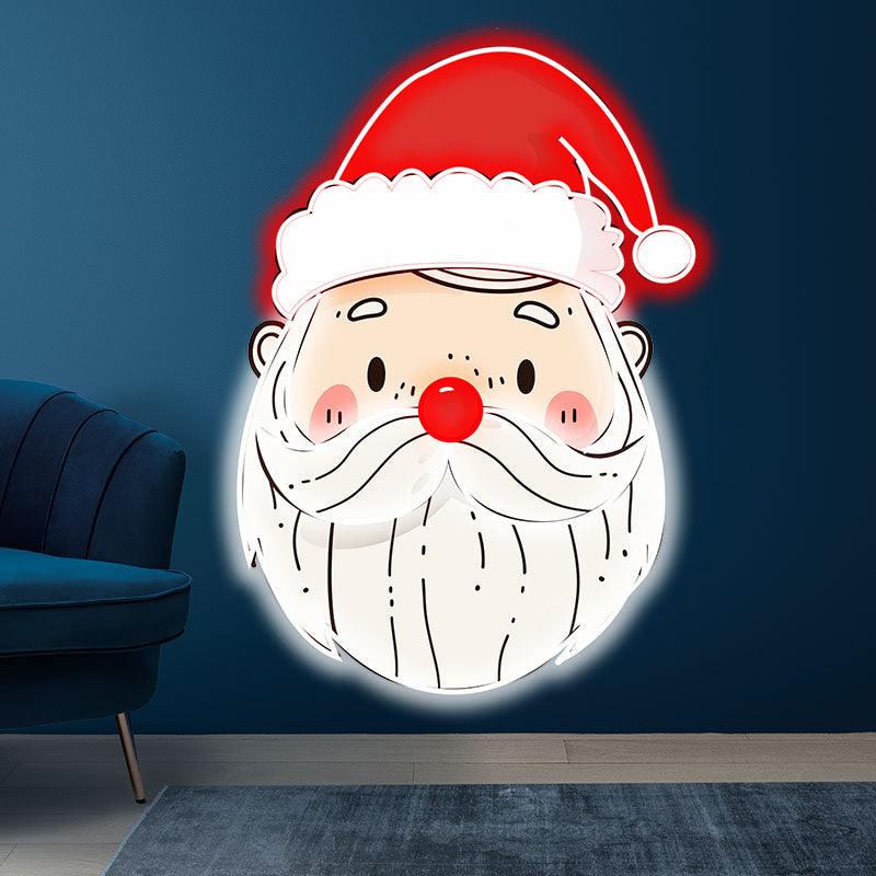 Kind Bearded Santa Claus Red Christmas LED neon sign product image