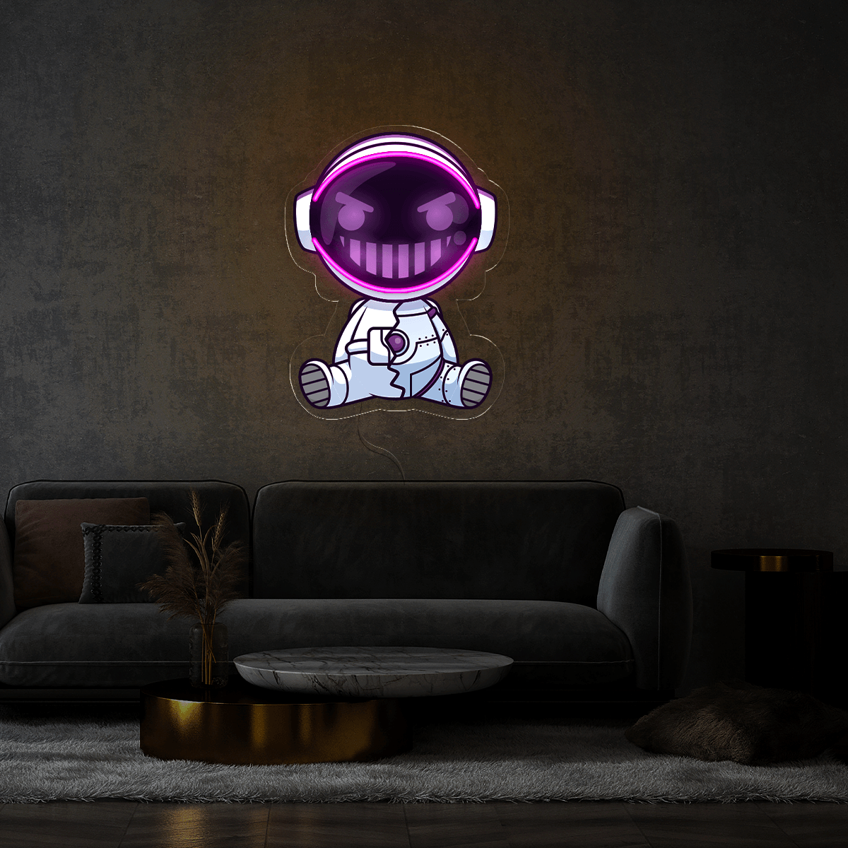 Cute Astronaut Robot Artwork LED neon sign by NeonCS