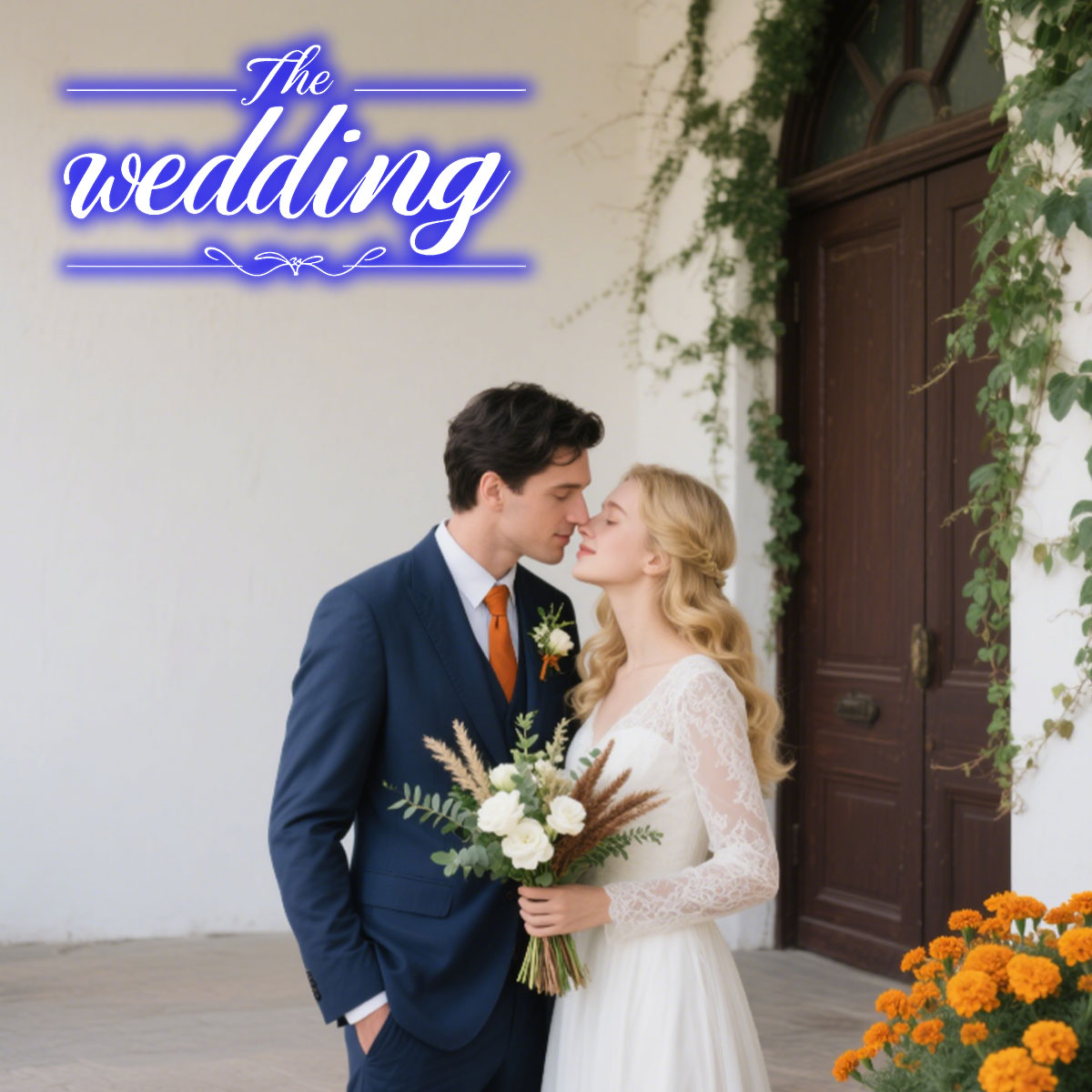 Blue "the Wedding" - for Wedding Wall LED neon sign by NeonCS