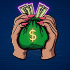 Large for Home Art Hands Holding Money LED neon sign by NeonCS