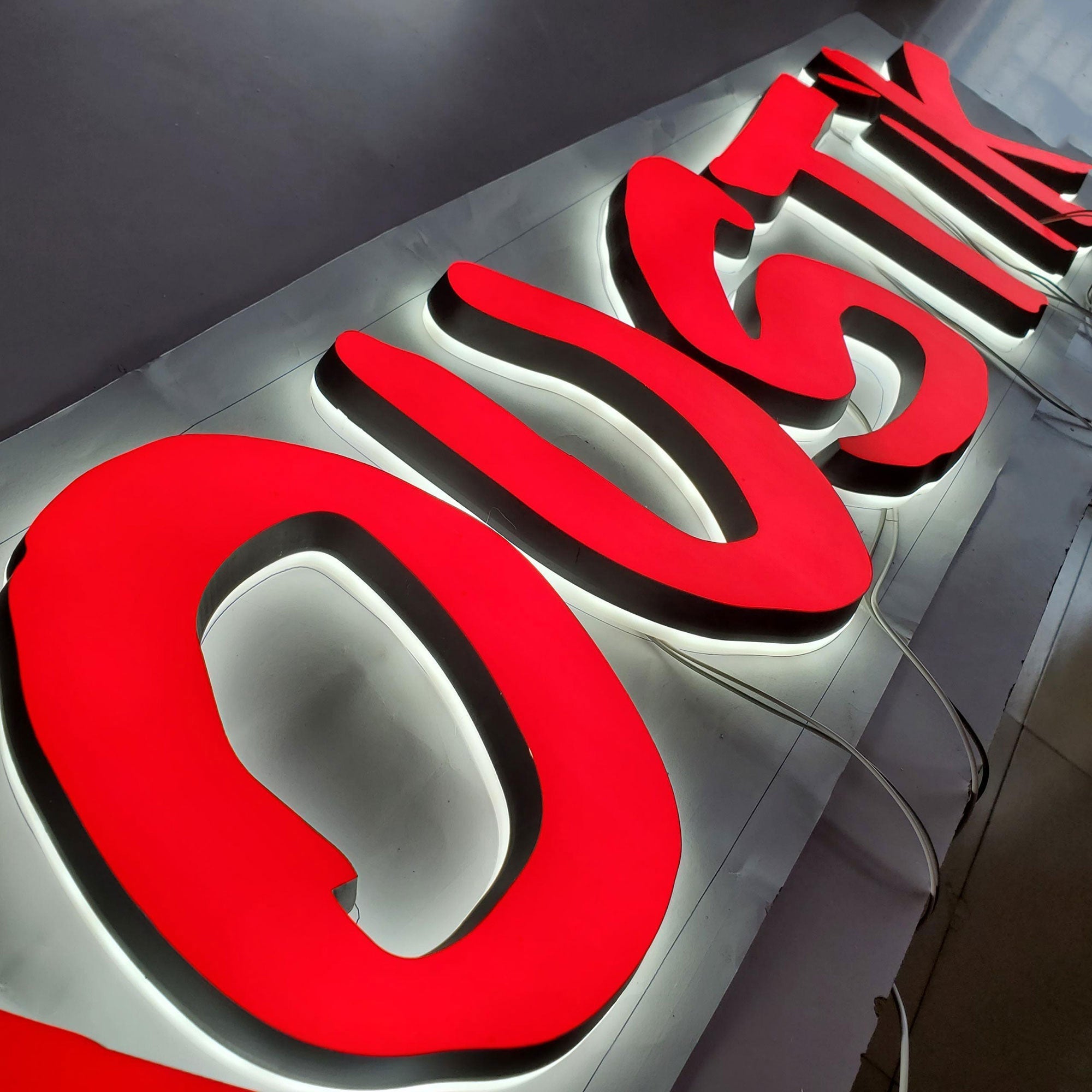Shop Front Solid Cut Acrylic Letters LED neon sign product image