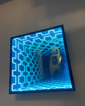 Infinity Mirror Wall Art - Square 3d LED neon sign by NeonCS