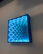 Infinity Mirror Wall Art - Square 3d LED neon sign product image