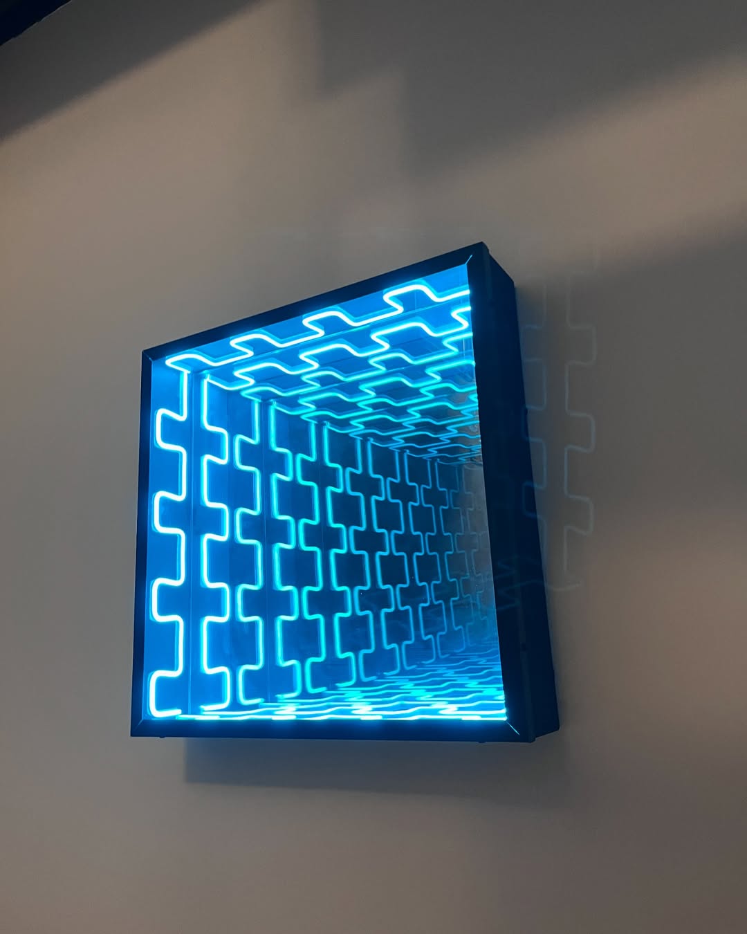 Infinity Mirror Wall Art - Square 3d LED neon sign product image