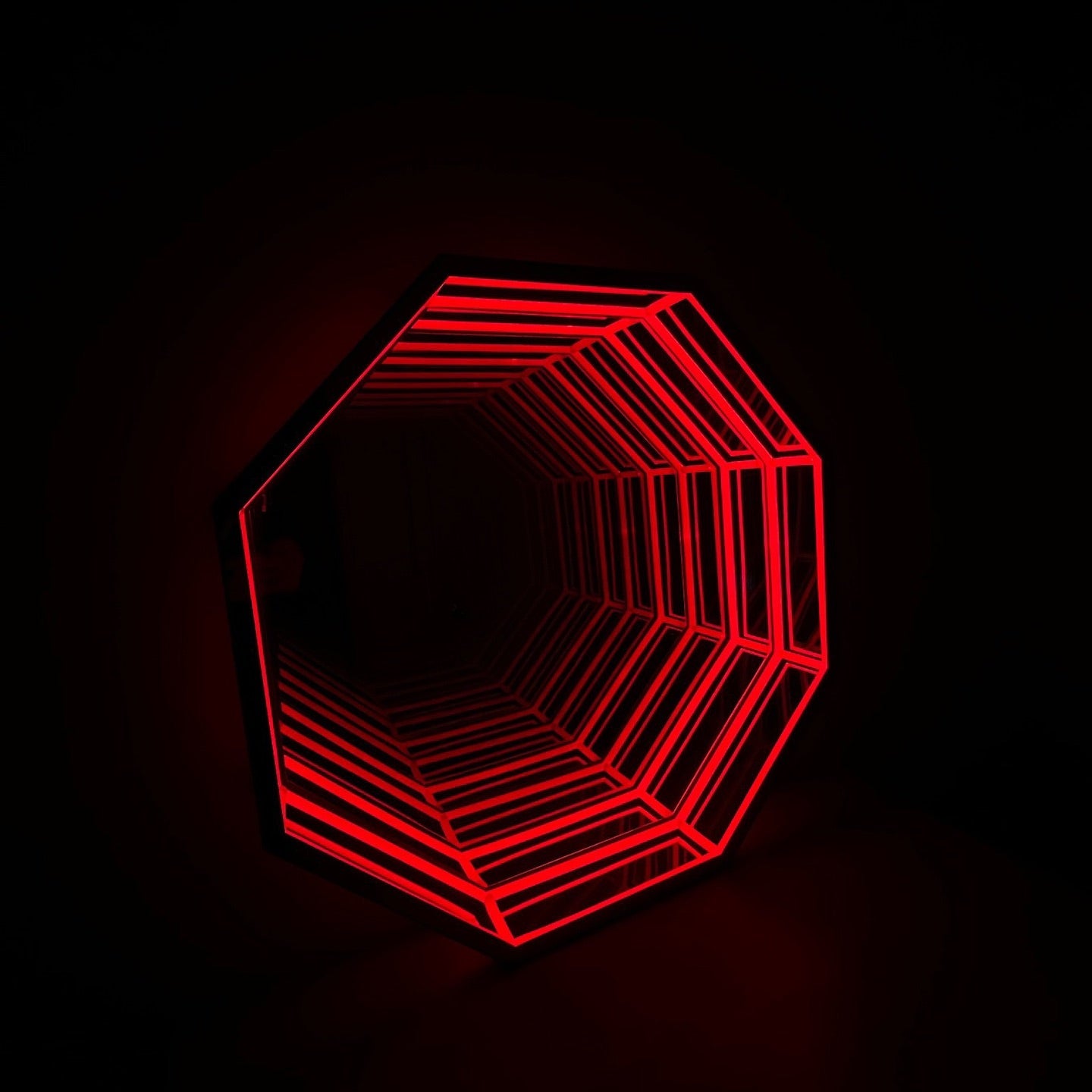 Infinity Mirror Wall Art - Octagon 3d LED neon sign product image