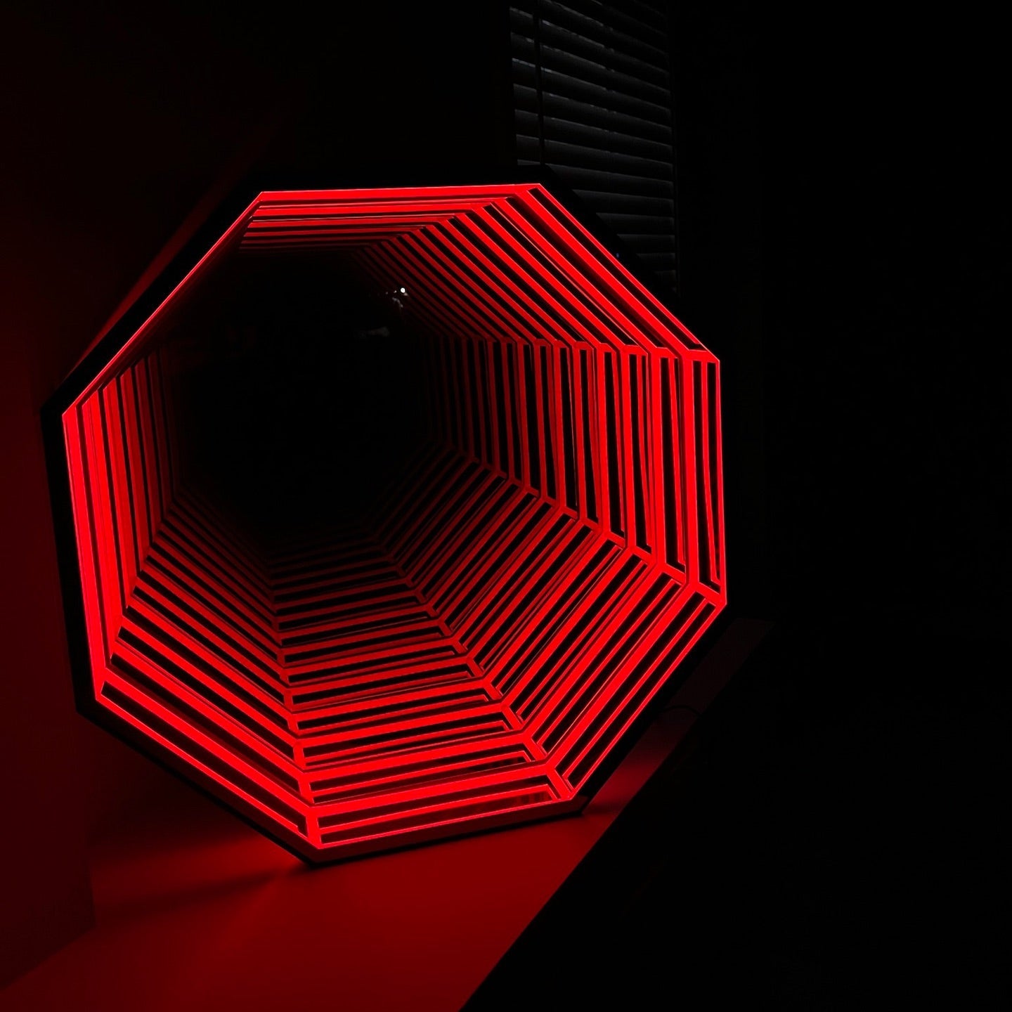 Infinity Mirror Wall Art - Octagon 3d LED neon sign product image