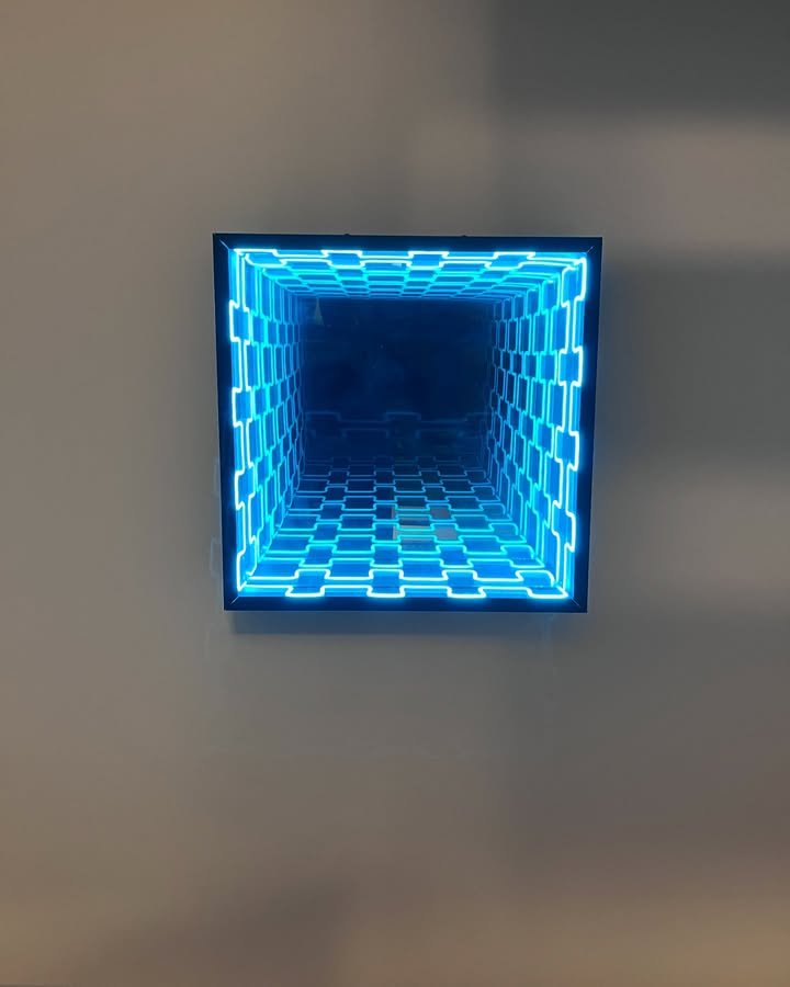 Infinity Mirror Wall Art - Square 3d LED neon sign product image