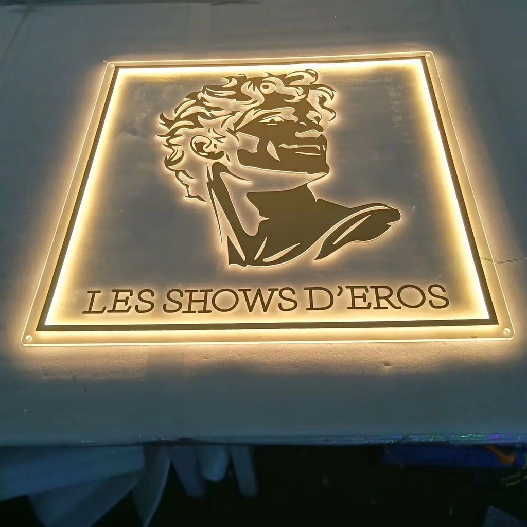 Luxury LED Backlit Acrylic Sign - Les LED neon sign product image