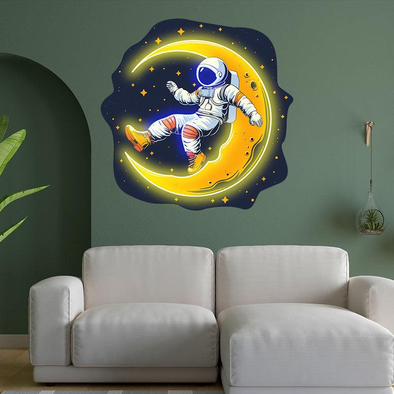 Lunar Explorer: Astronaut on the Moon LED neon sign product image