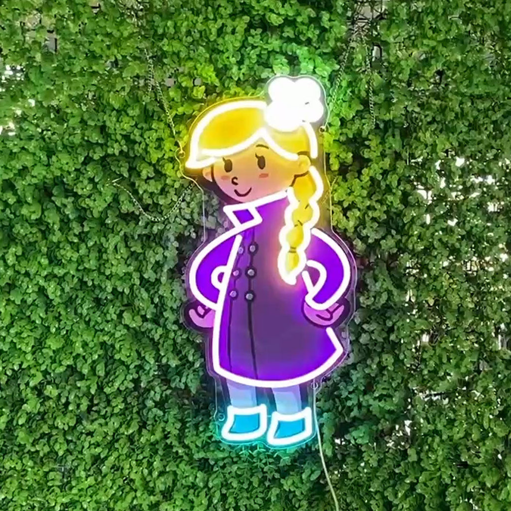 Cartoon Girl - Perfect for Bedroom LED neon sign product image