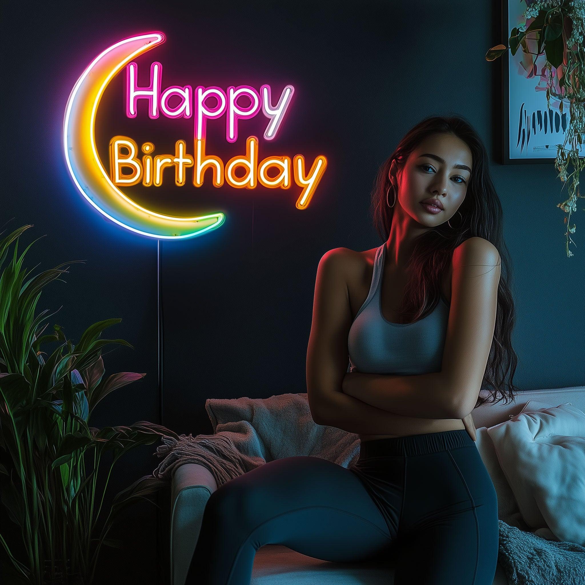 Happy Birthday Lights Creative LED neon sign by NeonCS