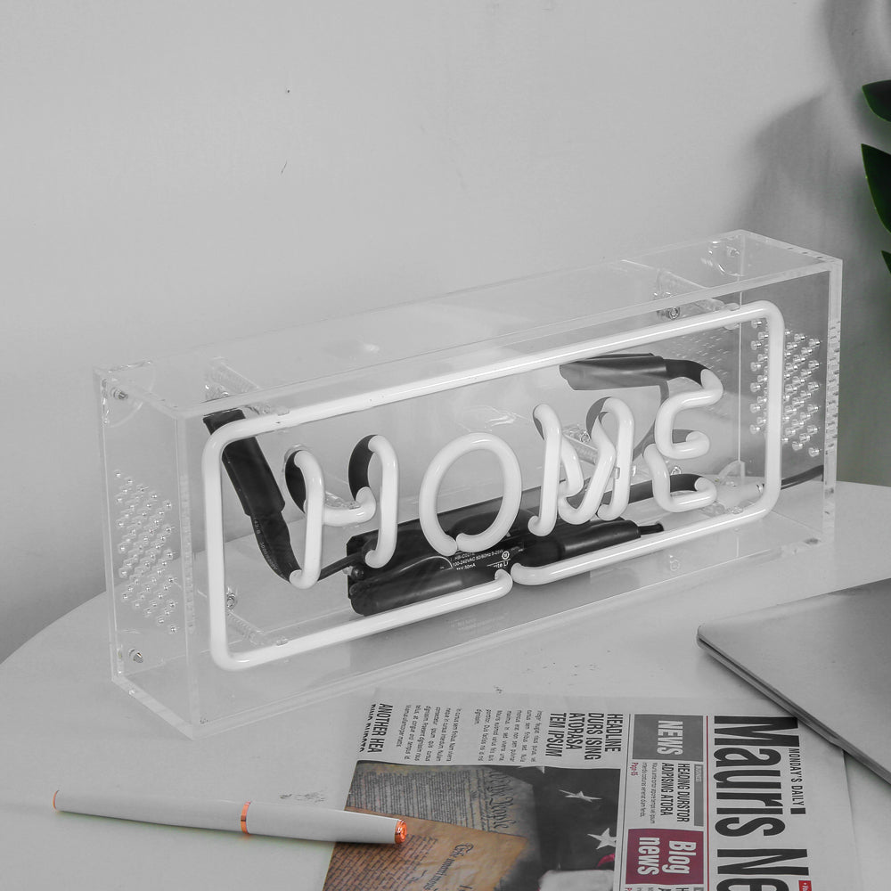 Ice Blue Lighting"home" Home LED neon sign product image