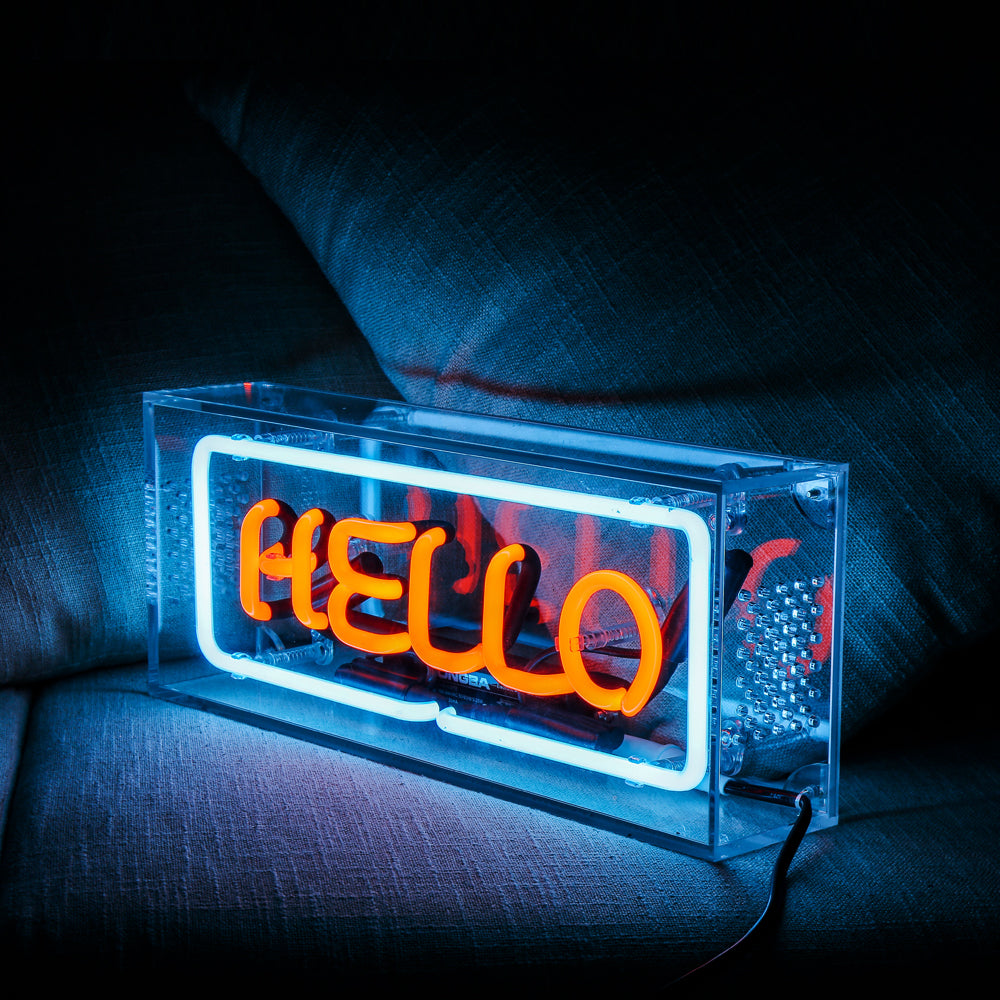 Hello" for Bar Table Standing Glass LED neon sign product image