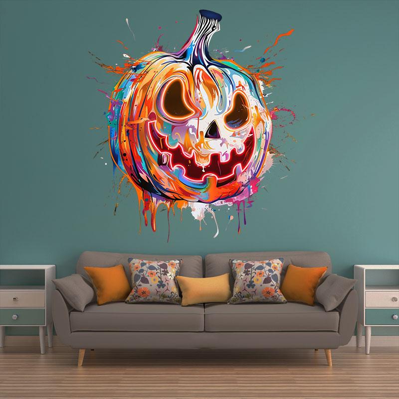 Colorful Pumpkin Face Light Spooky LED LED neon sign product image