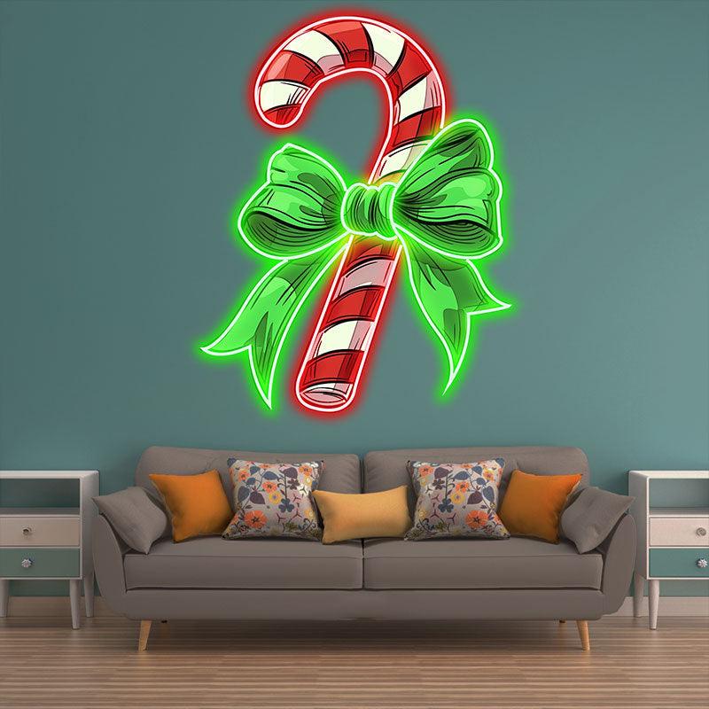 Good Wishes: Green Bow Tie Decorated LED neon sign product image