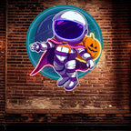 Astronaut and Pumpkin Good Friends LED neon sign product image
