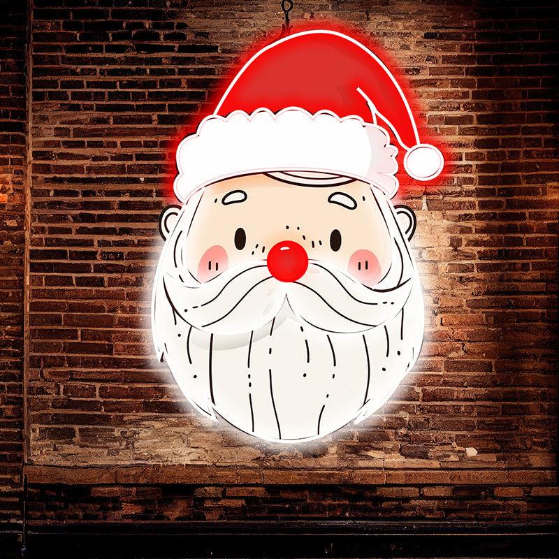 Kind Bearded Santa Claus Red Christmas LED neon sign product image