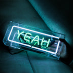 Yeah" with Green Lighting Table LED neon sign product image