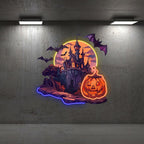 Spooky Pumpkin Castle Decoration LED neon sign product image