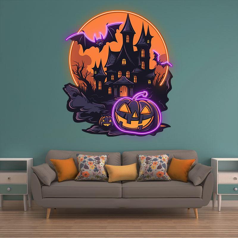 Dark Castle Halloween Light Spooky LED neon sign product image