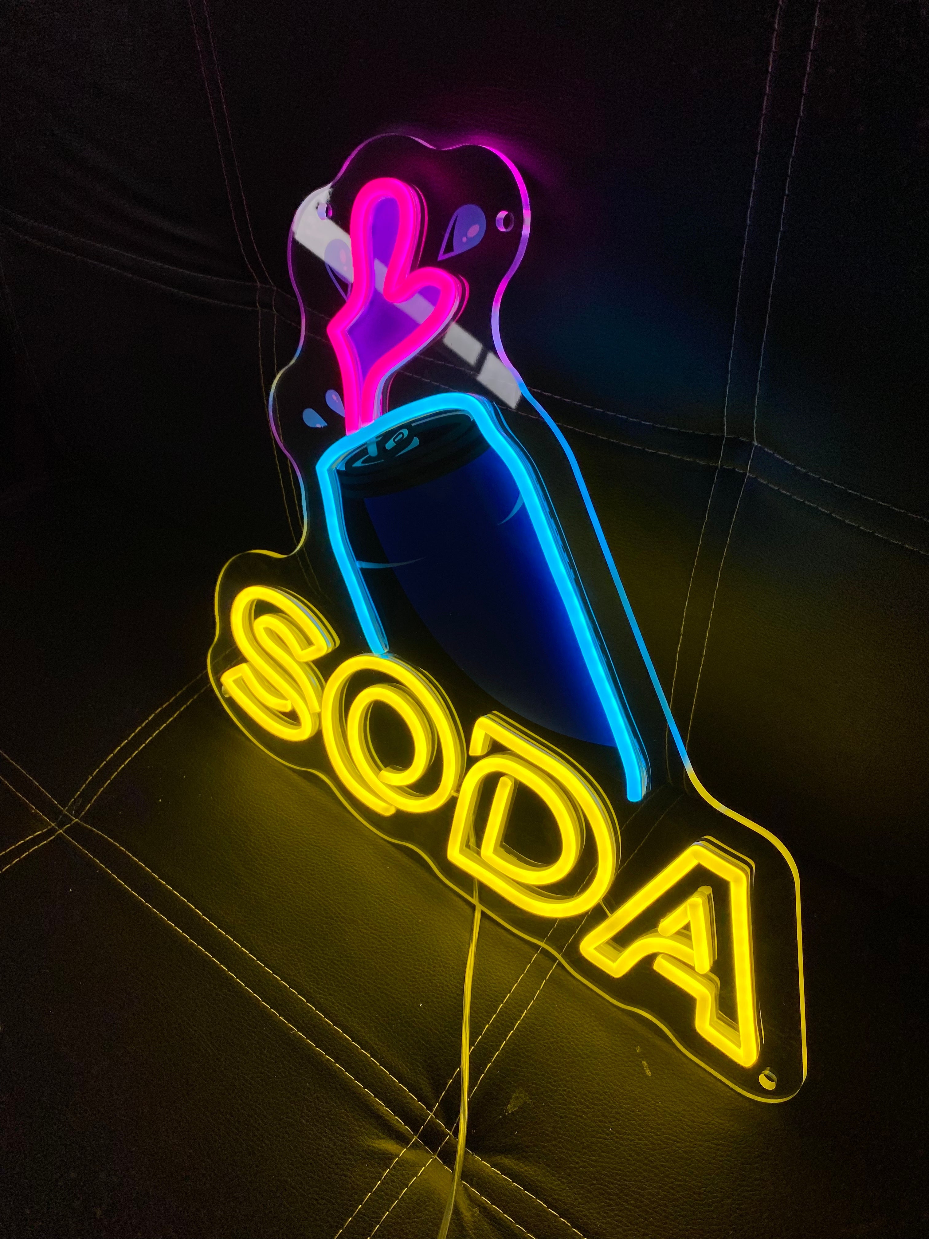 Soda with Carrot - Colorful Neon Wall LED neon sign product image