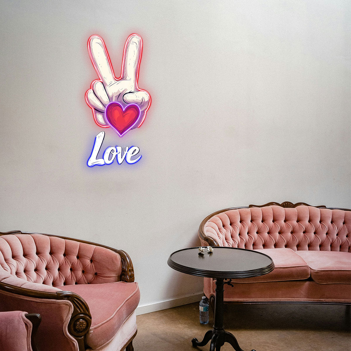 Custom Love Hand Romantic Peace Light LED neon sign by NeonCS