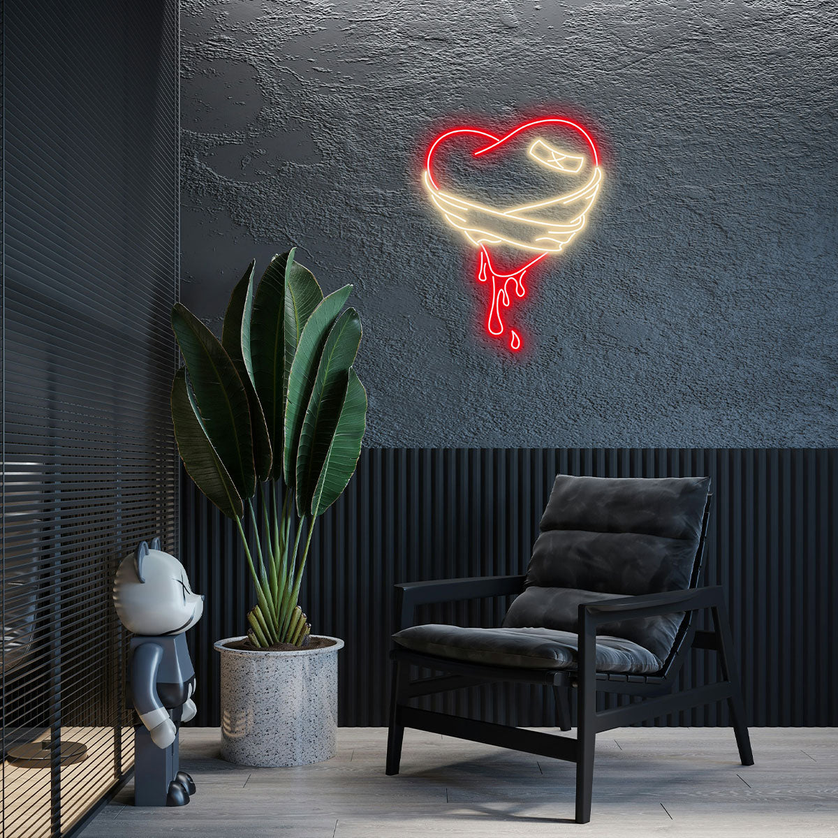 Heart with Bandage Romantic Healing LED neon sign by NeonCS
