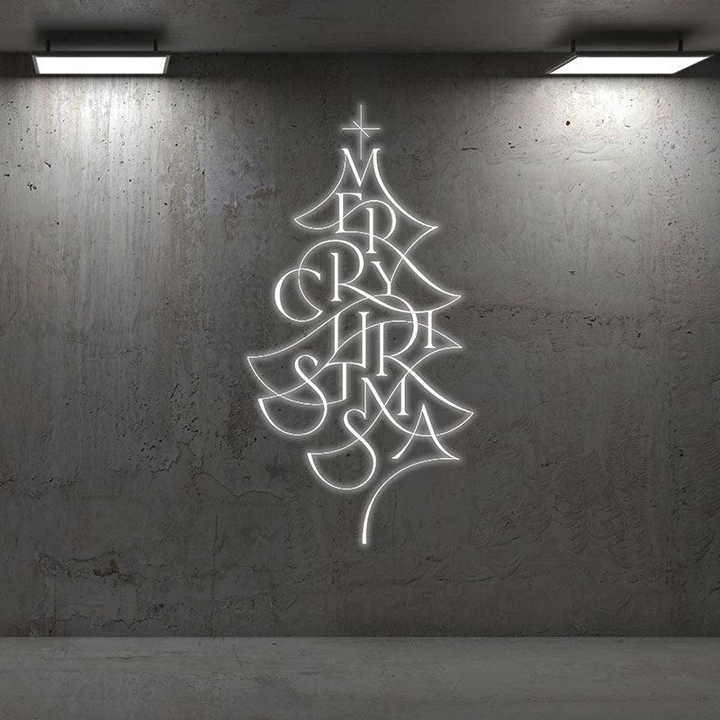 Alphabet Composition Christmas Tree LED neon sign product image