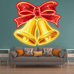 Christmas Bells Red Bow Tie Decoration LED neon sign product image