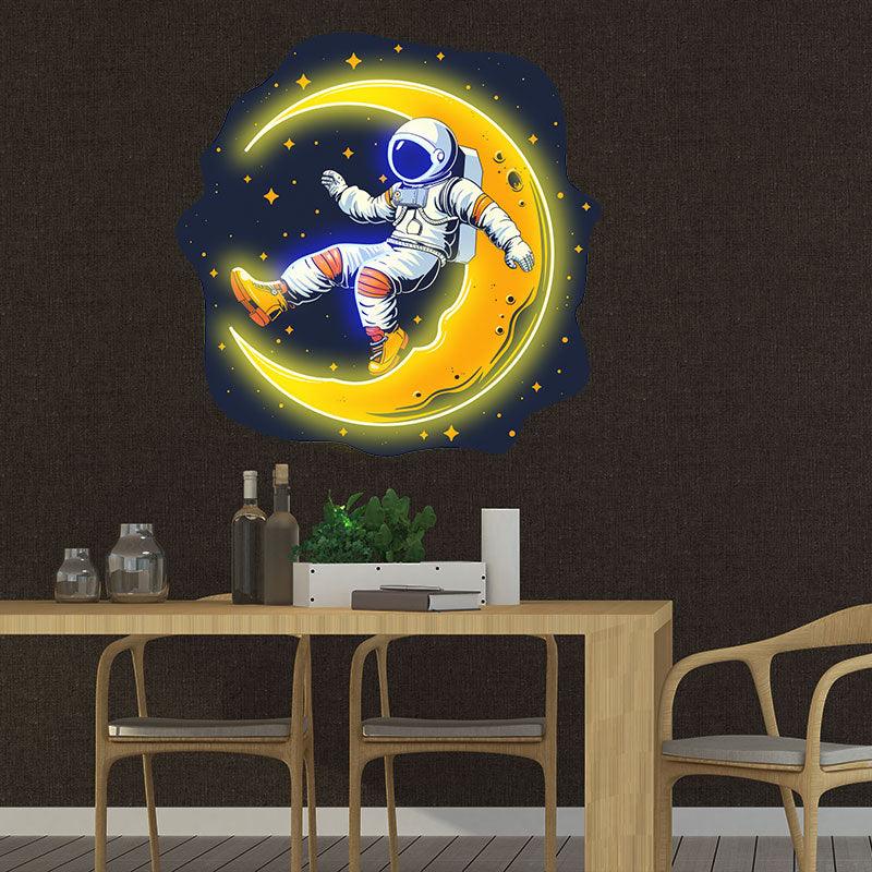 Lunar Explorer: Astronaut on the Moon LED neon sign product image