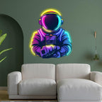 Astronaut's Warm Moment: Interstellar LED neon sign product image