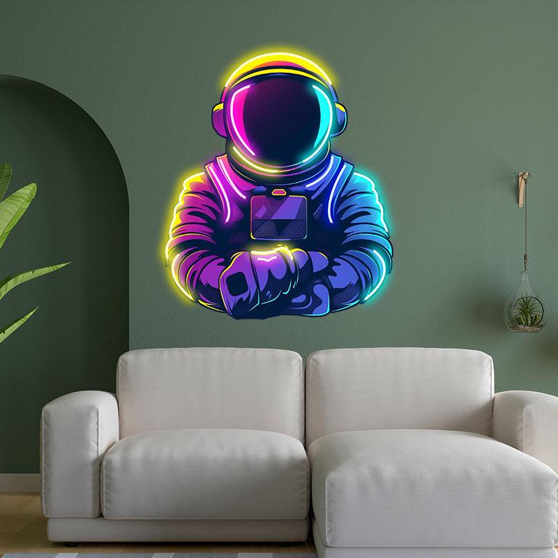 Astronaut's Warm Moment: Interstellar LED neon sign product image