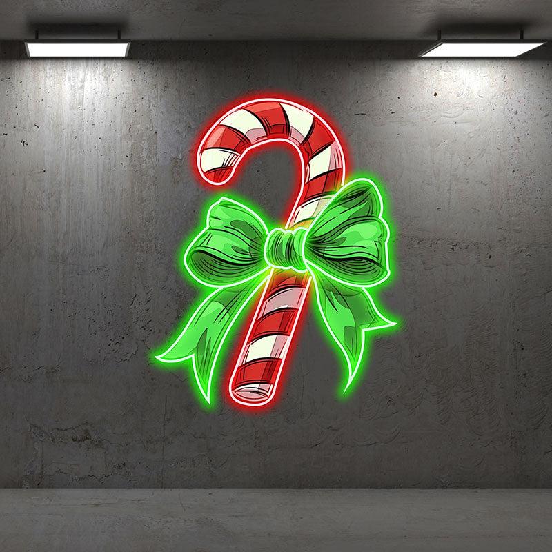 Good Wishes: Green Bow Tie Decorated LED neon sign product image