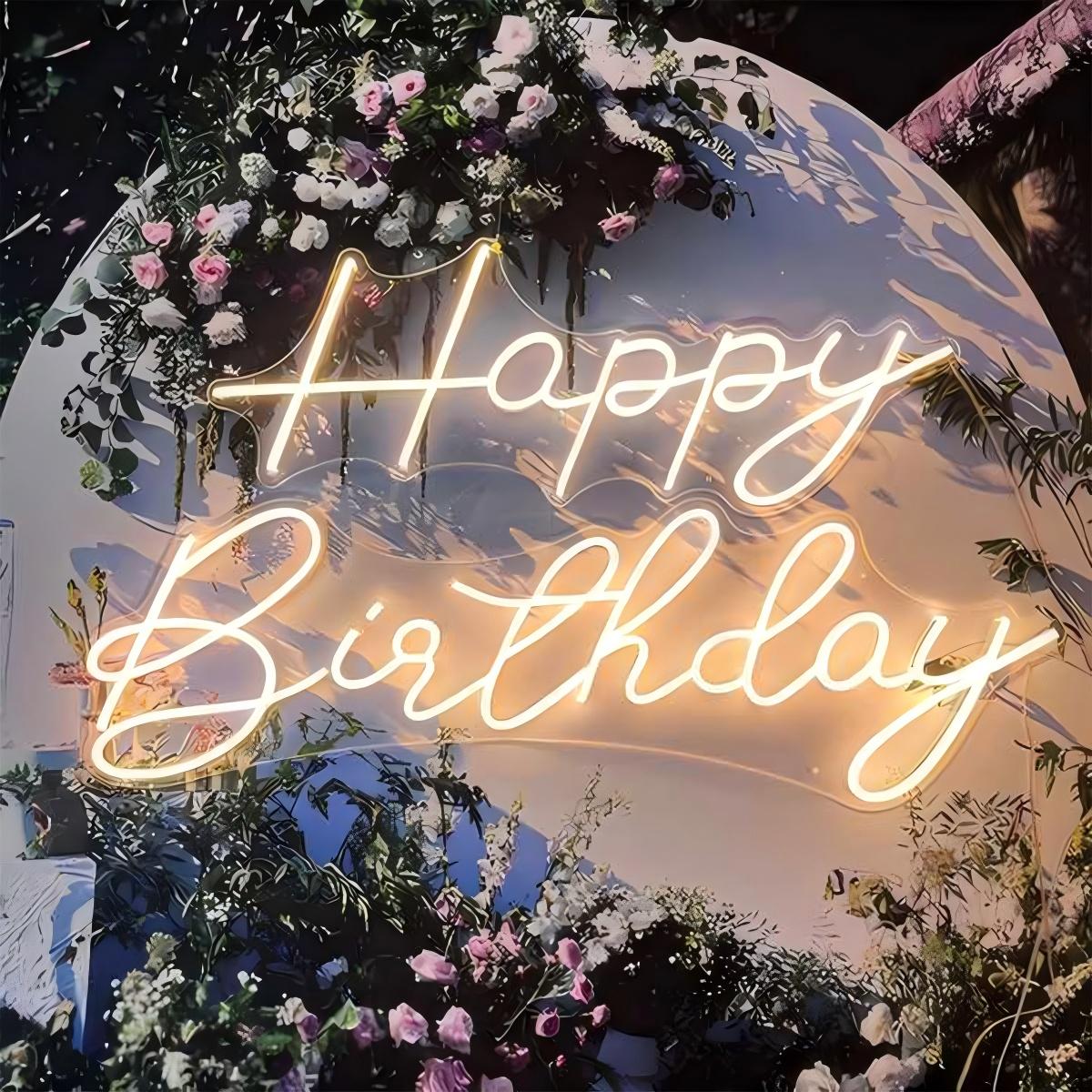 Custom Happy Birthday - Personalized LED neon sign by NeonCS