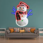 Cute Snowman with Hat & Scarf Perfect LED neon sign product image