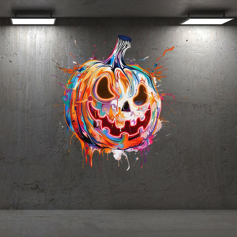 Colorful Pumpkin Face Light Spooky LED LED neon sign product image