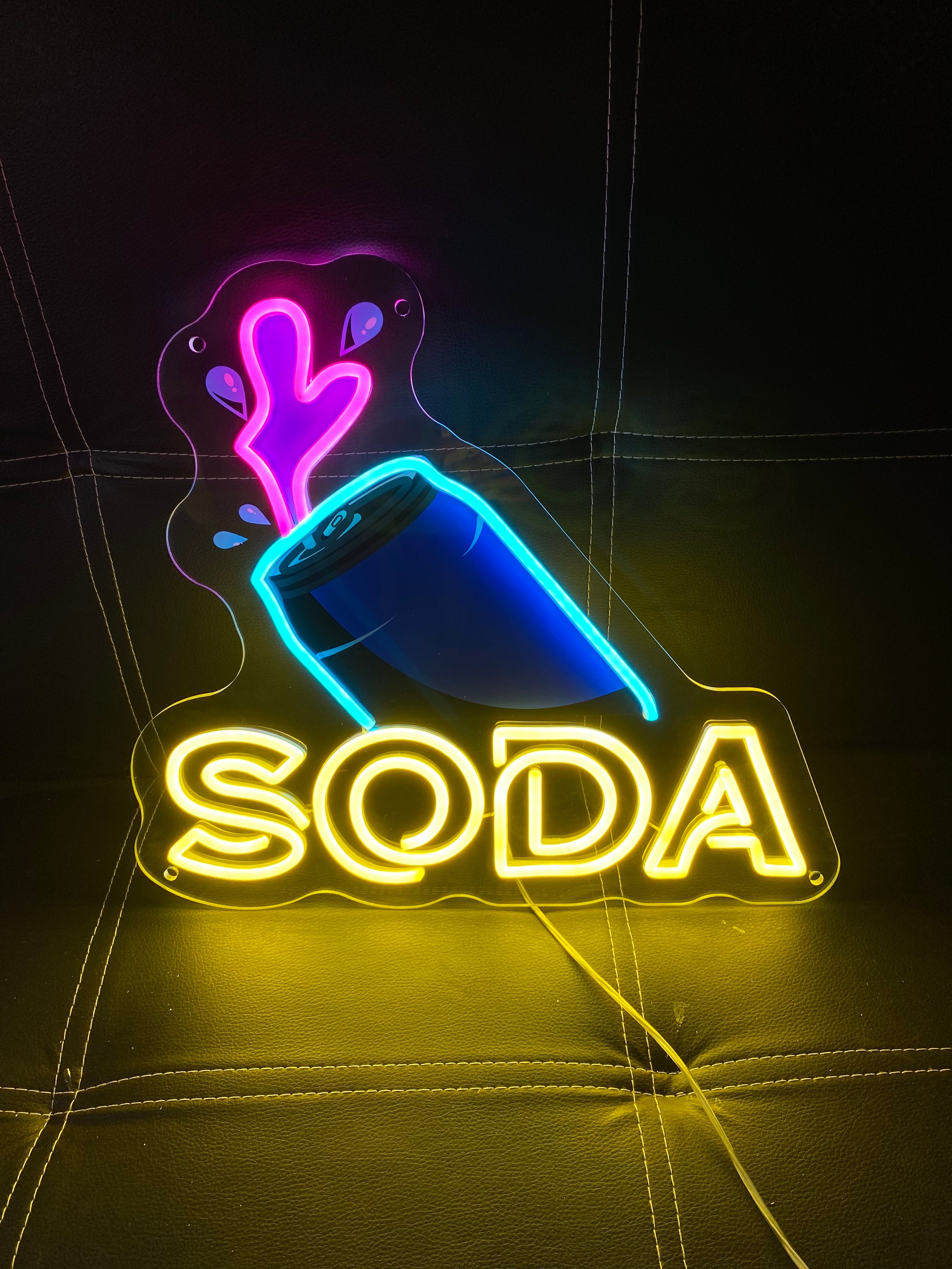 Soda with Carrot - Colorful Neon Wall LED neon sign by NeonCS