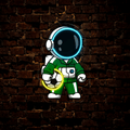 Astronaut Playing Soccer Ball Artwork LED neon sign by NeonCS