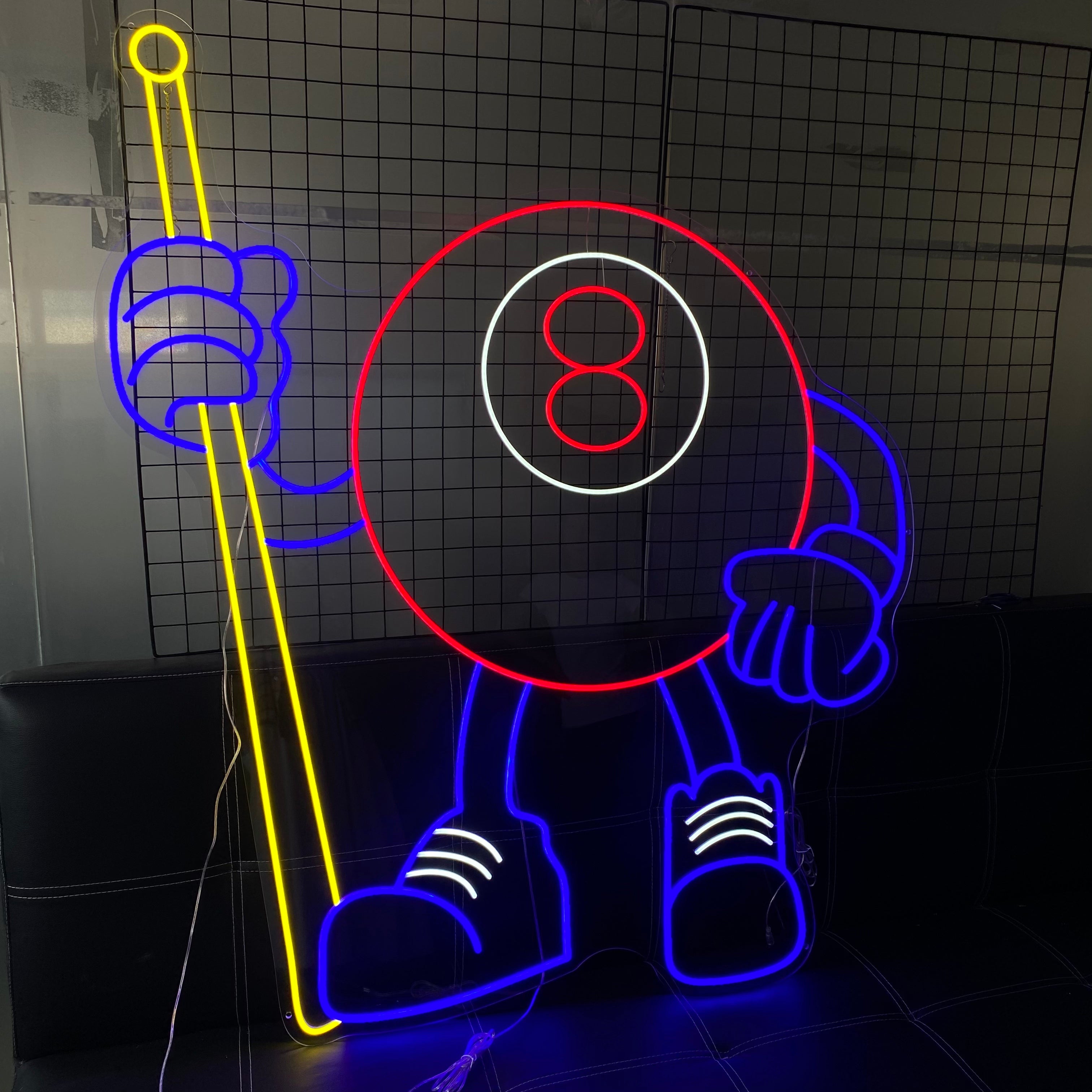 Colorful 8 - Ball Billiard for Game LED neon sign product image