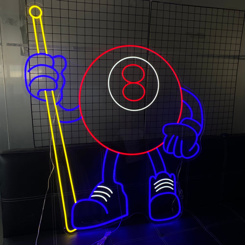 Colorful 8 - Ball Billiard for Game LED neon sign product image